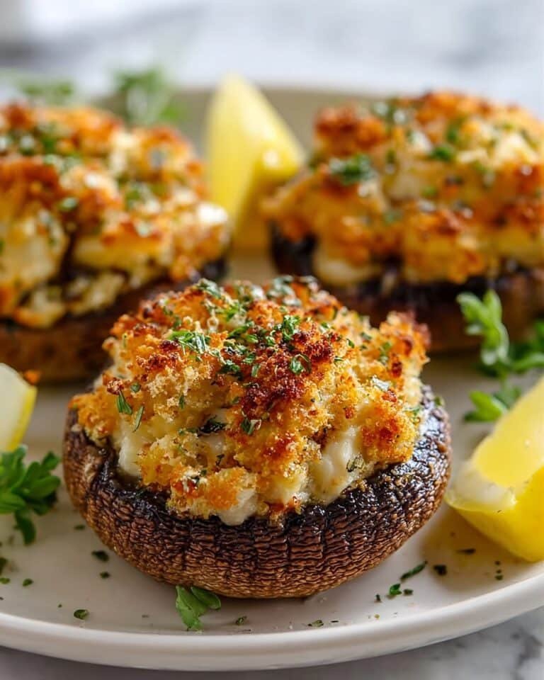 Tasty Crab Stuffed Portobello Mushrooms Recipe