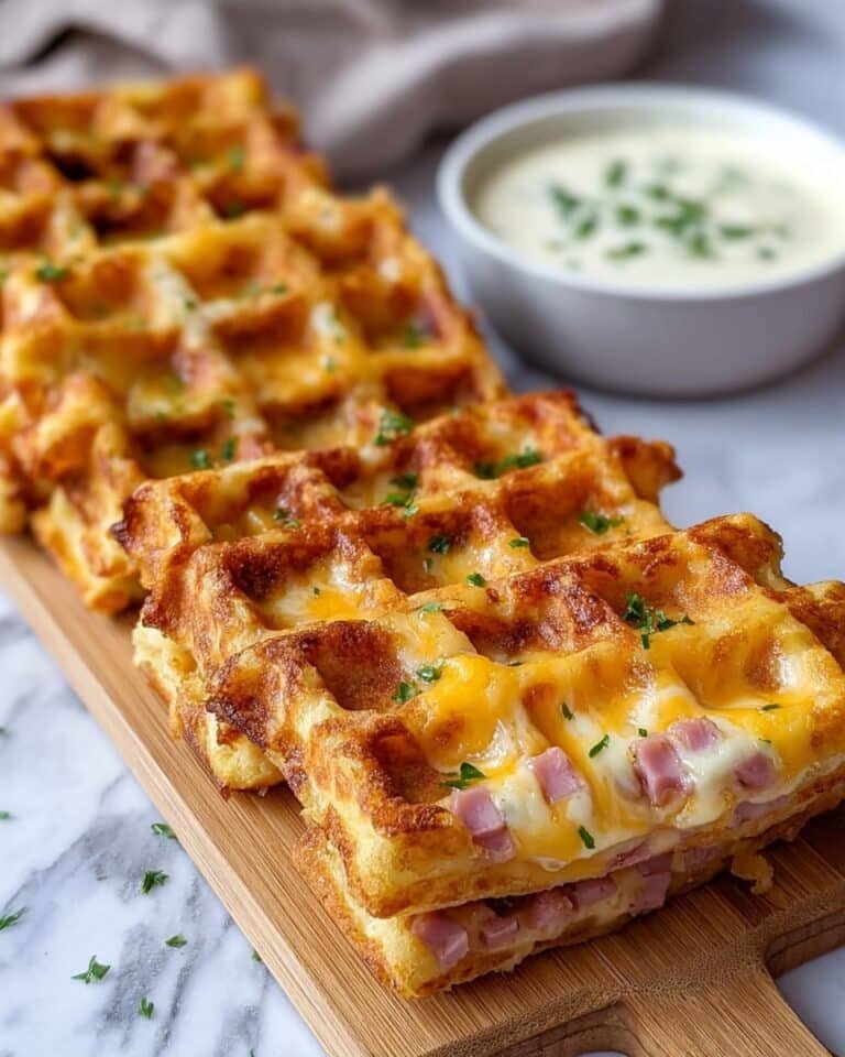 Crunchy Ham and Cheese Chaffles Recipe