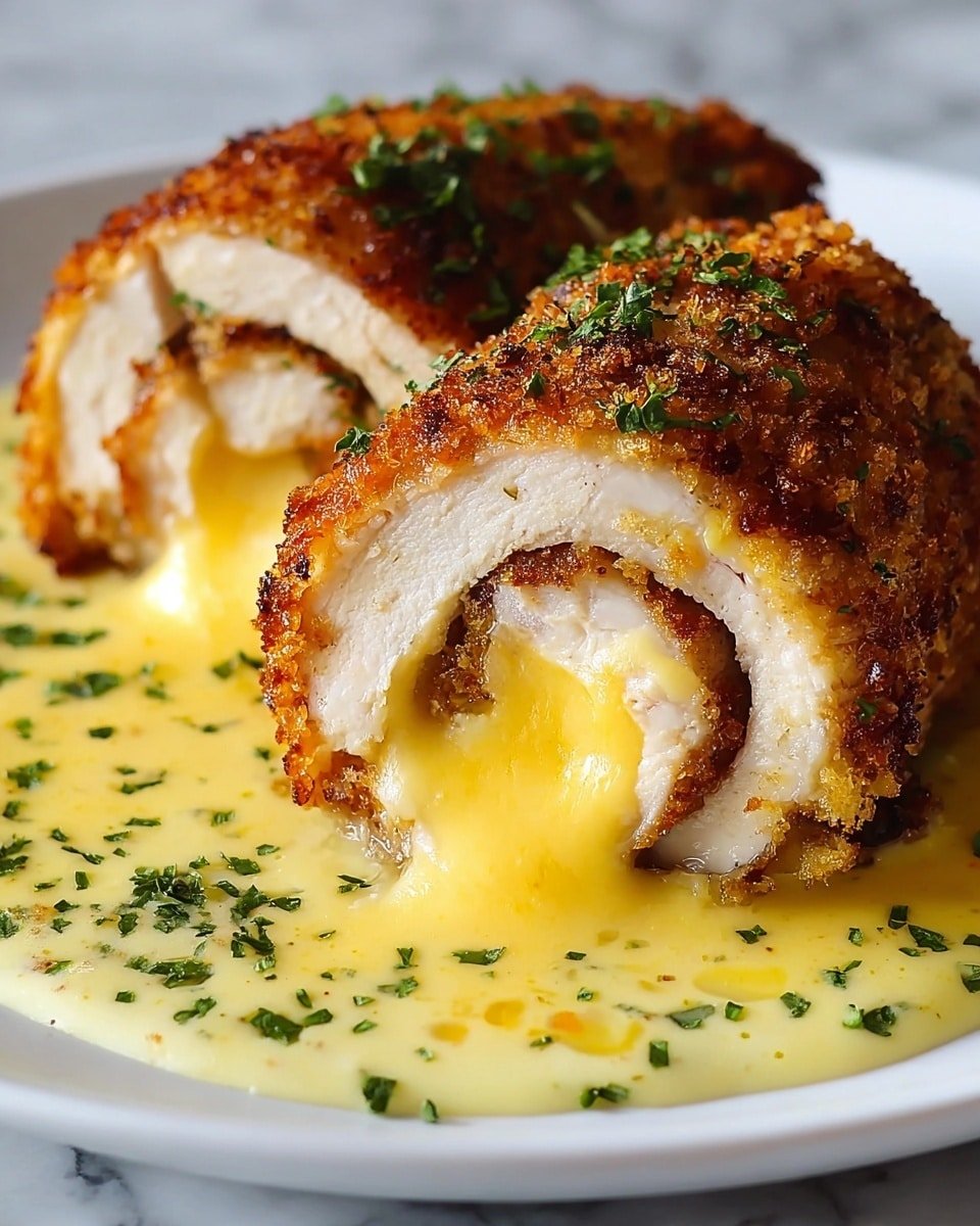 Chicken Cordon Bleu with Swiss Cheese Sauce Recipe