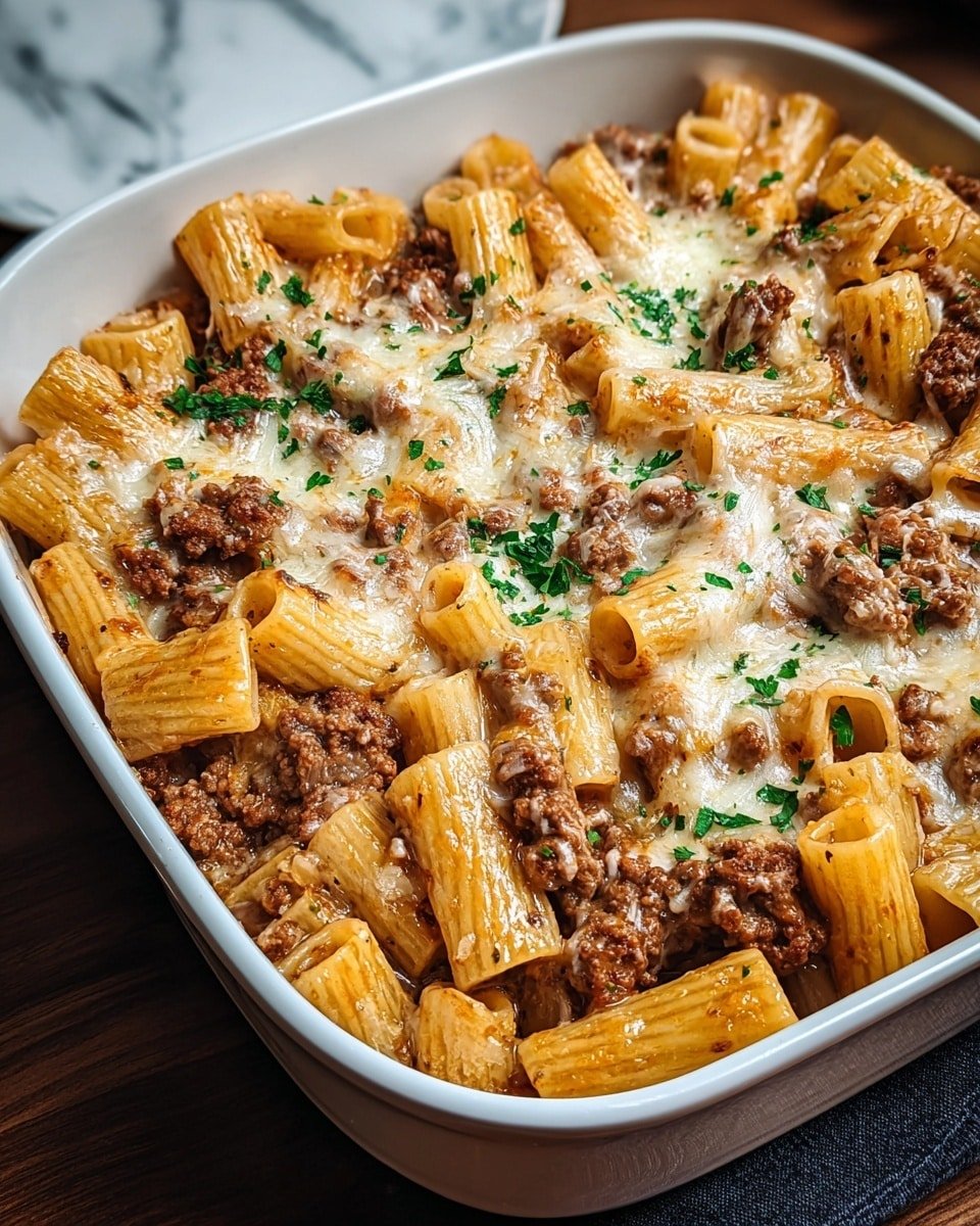 Creamy Parmesan Beef Rigatoni Recipe