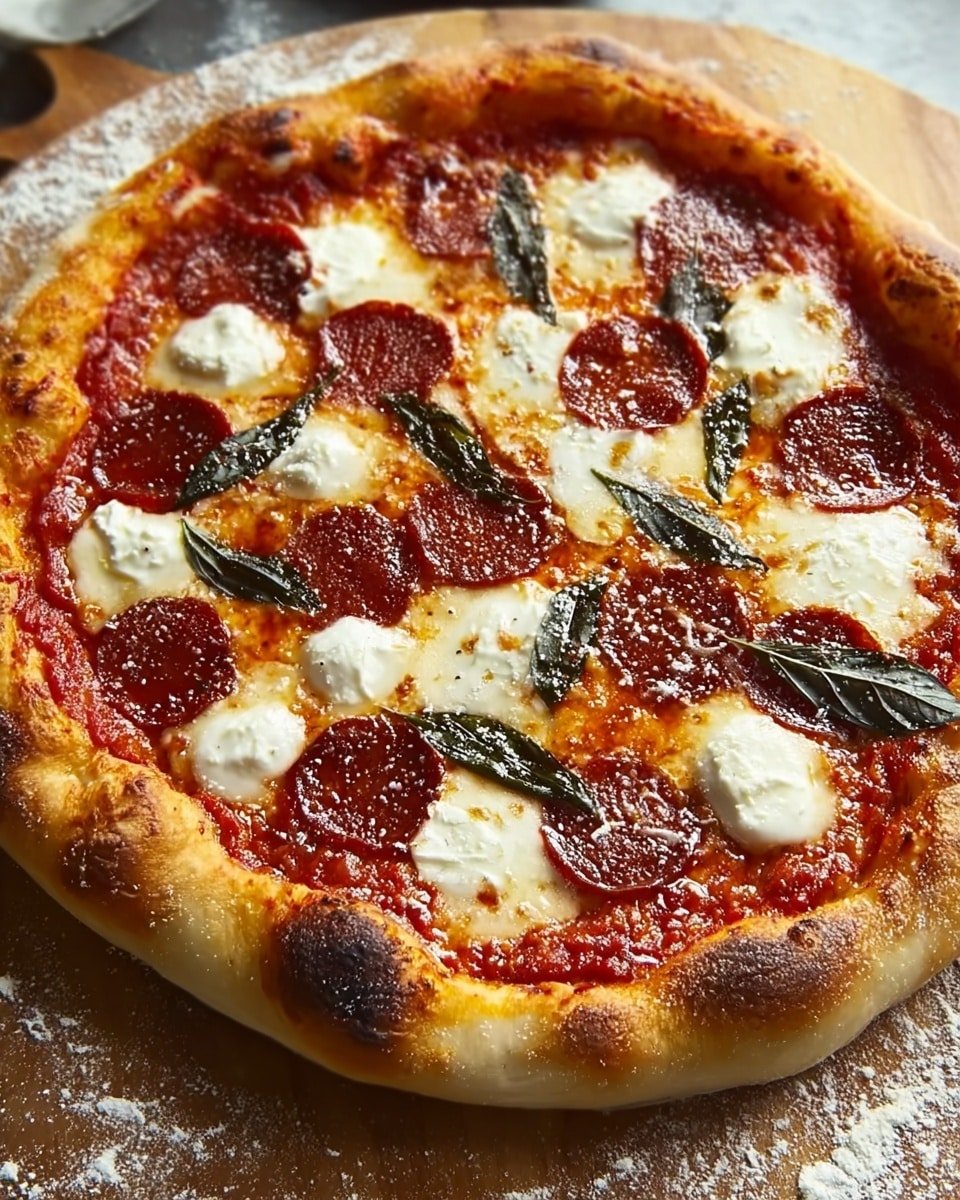 Hot Honey Pepperoni Ricotta Pizza Recipe